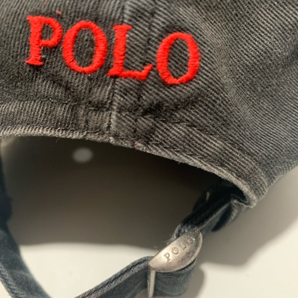 Ralph Lauren Charcoal Cap with Red Emblem - Picture 6 of 9